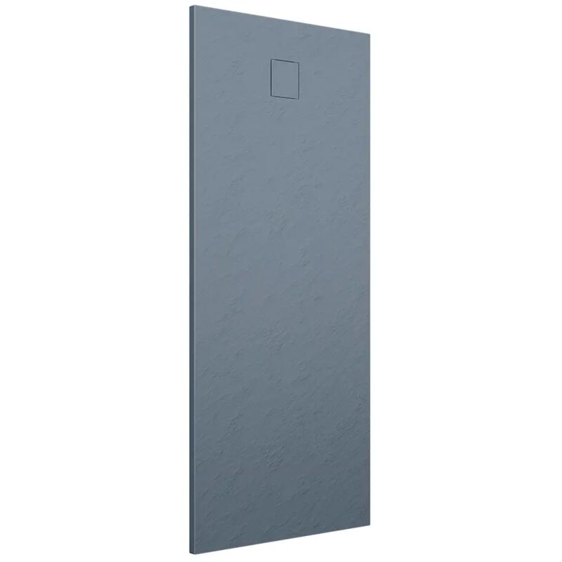Parama - Receveur de douche rectangulaire 80x160 cm en smc Couleur Gris Effet Pierre Découpé et Antidérapant Hauteur 2,6cm Mod. Samos