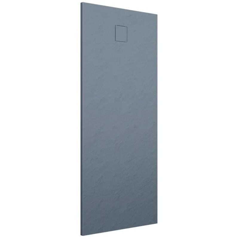 Parama - Receveur de douche rectangulaire 90x160 cm en smc Couleur Gris Effet Pierre Découpé et Antidérapant Hauteur 2,6cm Mod. Samos