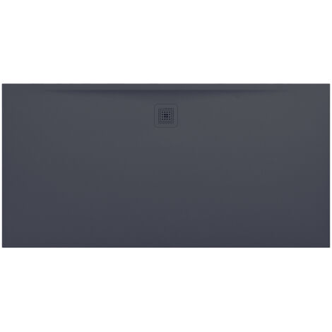 Piatto doccia rettangolare LAUFEN PRO, scarico lato lungo 1800 x 900 x 34 mm antracite LAUFEN