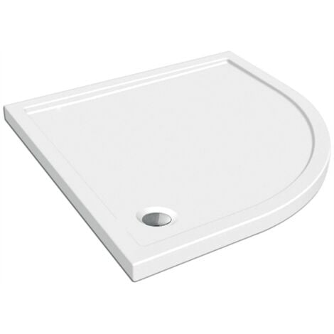 Piatto doccia ribassato 80x80 cm EASYFLAT resina H3.5 cm MONACO Bianco