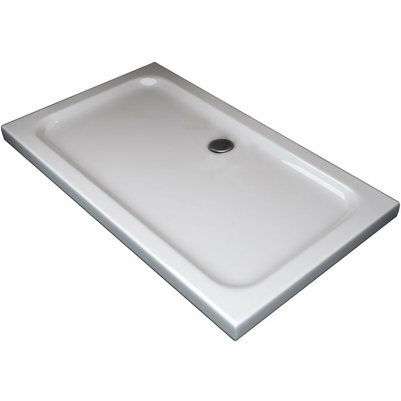 Piatto Doccia Rettangolare Ribassato In Abs H 5cm Con Piletta Inclusa 70x140