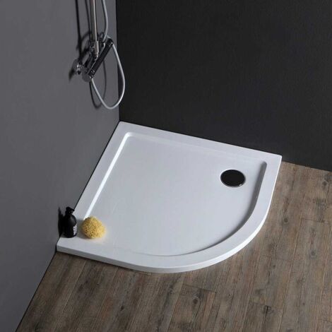 Piatto Doccia Semicircolare 80 Cm Acrilico E Abs Bianco  Alba