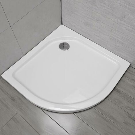 Piatto Doccia 80x80 Tondo.Piatto Doccia Semicircolare 80x80 Cm In Resina Vorich Basic Bianco