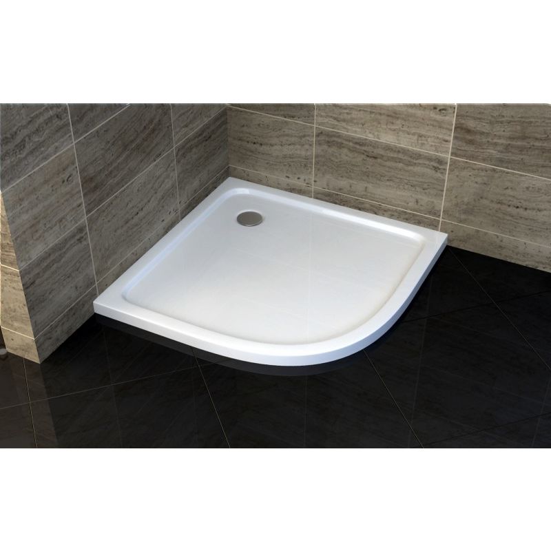 Piatto doccia semicircolare - 90 x 90 cm e Piletta di Scarico