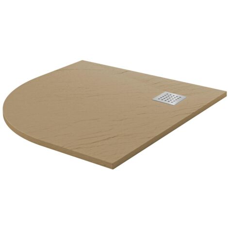 Piatto Doccia Semicircolare 90x90 cm in Acrilico Fosterberg Azalea 4 Tortora