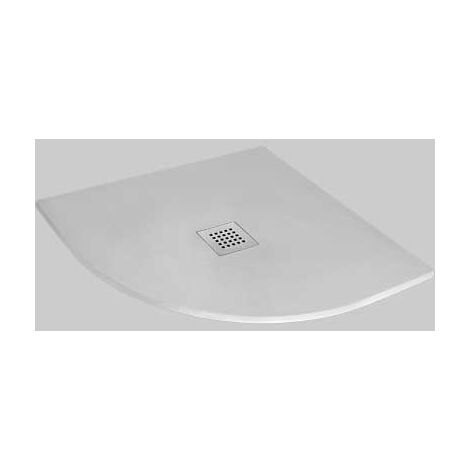 PIATTO DOCCIA SEMICIRCOLARE EFFETTO PIETRA BIANCO  80X80 cm     MADE IN ITALY