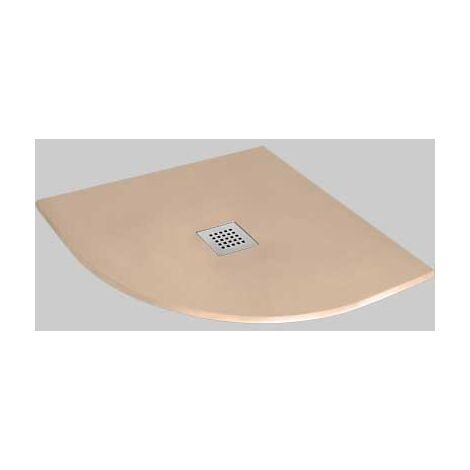 PIATTO DOCCIA SEMICIRCOLARE EFFETTO PIETRA SABBIA  80X80 cm     MADE IN ITALY