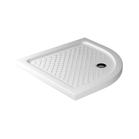 Piatto doccia semicircolare in Ceramica GALASSIA 90x90 BIANCO LUCIDO H 6 cm con antiscivolo