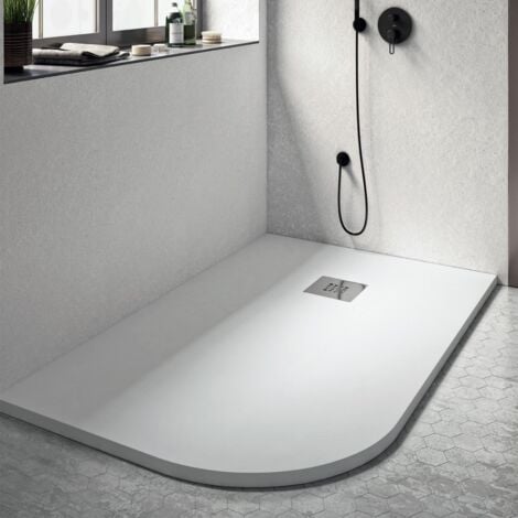 Piatto doccia stondato rettangolare bianco 100x80 80x100 star plus, misura 100x80, angolo destro