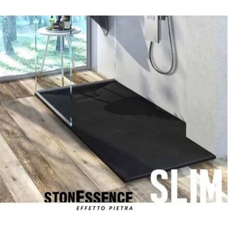 PIATTO DOCCIA STONE ESSENCE SLIM QUADRO Nero cm 80 x 80 DHIMP