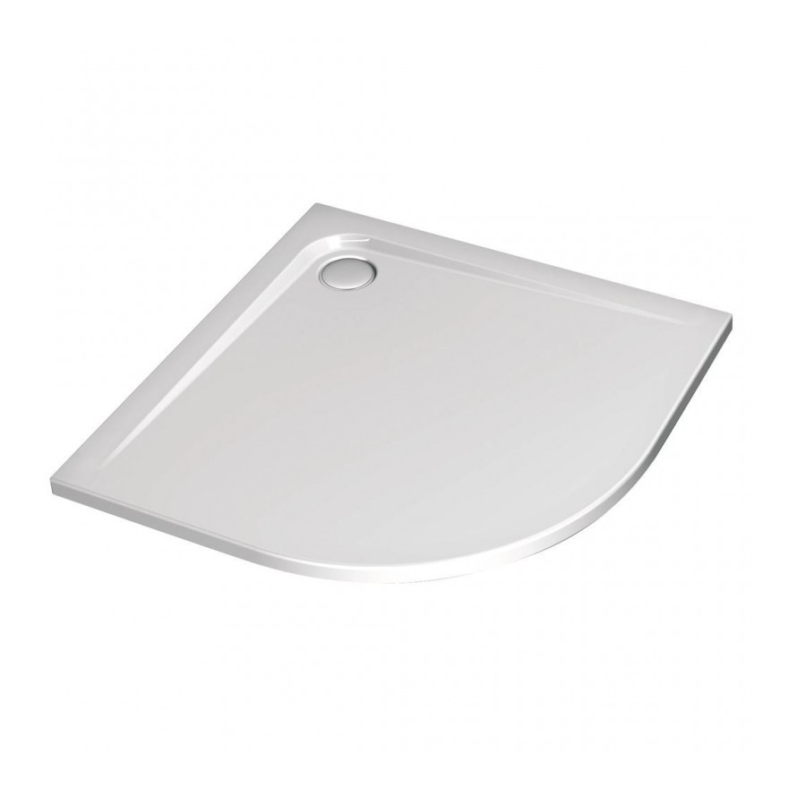 Piatto Doccia Tondo 80x80.Piatto Doccia Ultra Flat 80x80 H4 Con Lato Curvo Ideal Standard Con Trattamento Idea Grip K193901