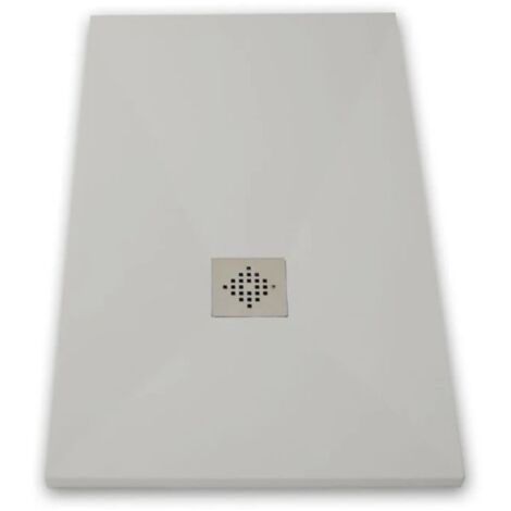 Piatto doccia ultrasottile 100 x 180 cm PURE in resina finitura ardesia grigio