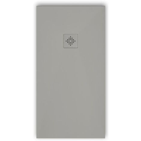 Piatto doccia ultrasottile 80 x 140 cm PURE in resina finitura ardesia grigio