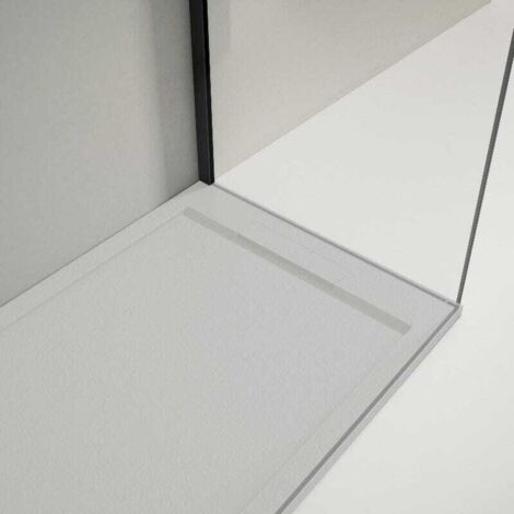 Piatto doccia ultrasottile 80x110cm LUX in resina finitura ardesia grigio