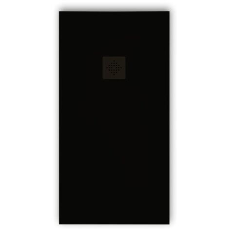 Piatto doccia ultrasottile 90 x 120 cm PURE in resina finitura ardesia nero