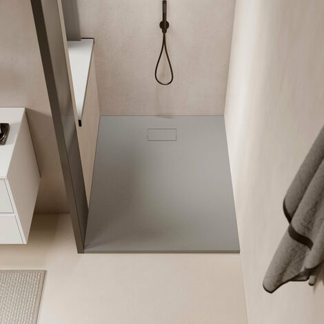 Piatto doccia ultrasottile 90 x 150 cm PIATTO in SoliCast® finitura ardesia grigio