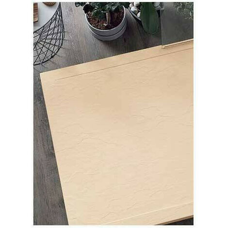 Piatto Doccia WATERLAND 70x170xh4 cm in Marmo Resina - Tagliabile - Con Griglia in Acciaio