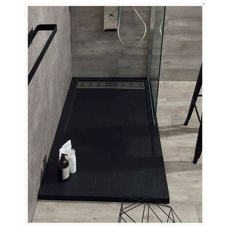 Piatto Doccia WATERLAND 80x160xh4 cm in Marmo Resina - Tagliabile - Con Griglia in Acciaio