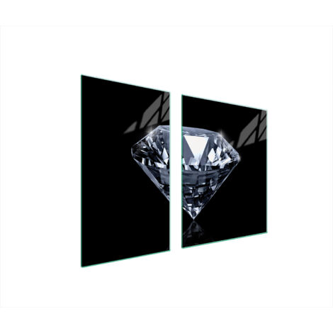 PIATTO E TAGLIERE IN VETRO 100x52 DIAMOND