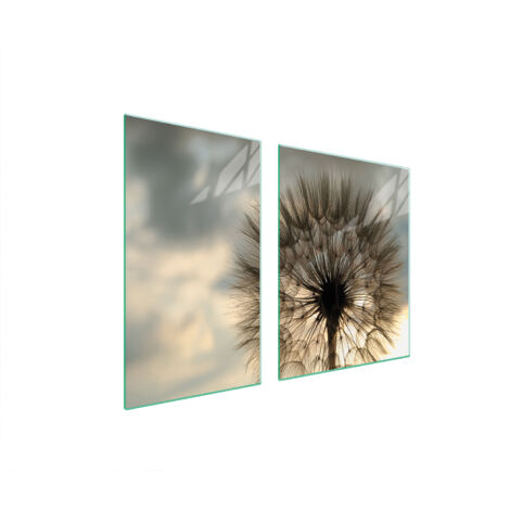PIATTO E TAGLIERE IN VETRO 100x52 FIORE
