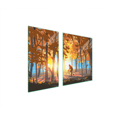 PIATTO E TAGLIERE IN VETRO 100x52 FOREST