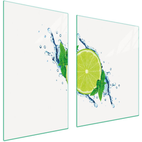 PIATTO E TAGLIERE IN VETRO 100x52 LIME
