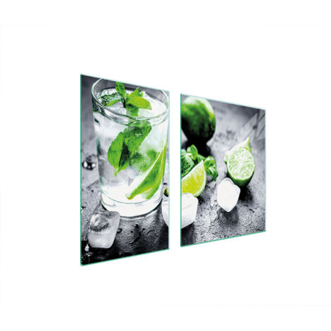 PIATTO E TAGLIERE IN VETRO 100x52 LIME