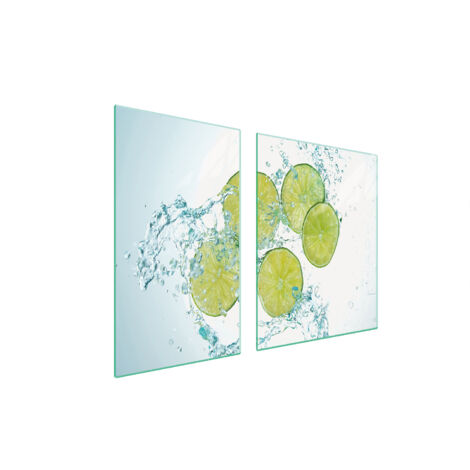 PIATTO E TAGLIERE IN VETRO 100x52 LIME