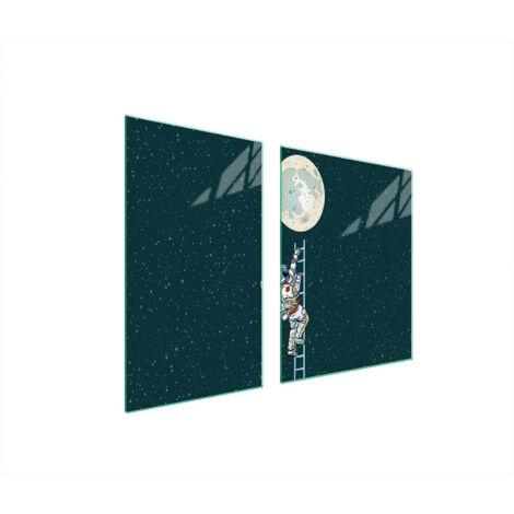 PIATTO E TAGLIERE IN VETRO 100x52 MOON
