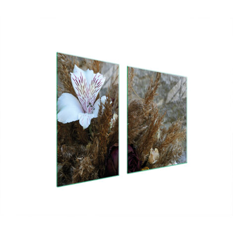 PIATTO E TAGLIERE IN VETRO 100x52 ORCHIDEA