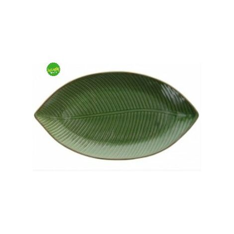Piatto foglia zaira Tognana 34x18cm verde