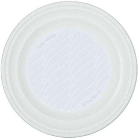 Piatto Fondo Bianco Pz 50 Natural Bibo