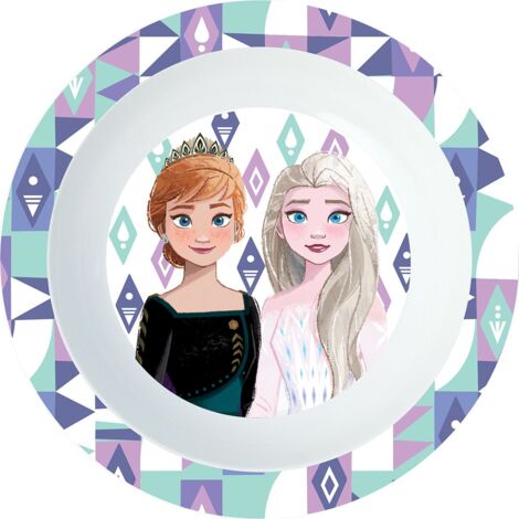 Piatto Fondo Originale Disney Frozen in plastica rigida per bambini, adatto al microonde e senza BPA