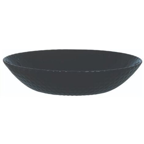 Piatto fondo Pampille Ø 20 cm in vetro opale nero