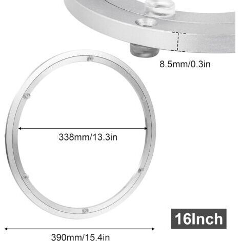 Piatto girevole in lega di alluminio, vassoio girevole resistente, cuscinetto Lazy Susan, piastra girevole fluida per tavolo da pranzo rotondo (40 cm)