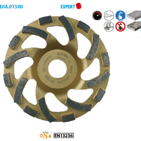 Piatto in cemento con diamanti Expert ø 180mm