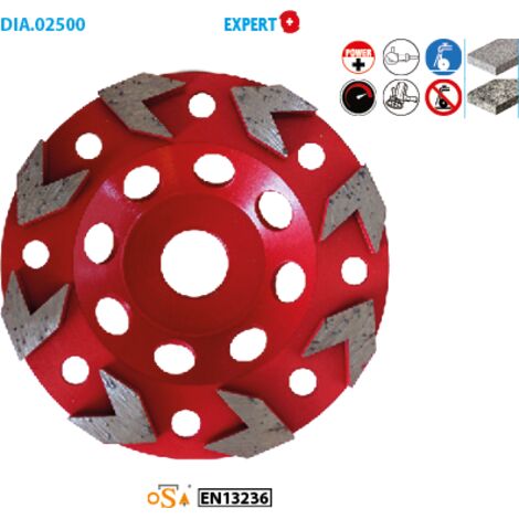Piatto in cemento con diamanti Expert +