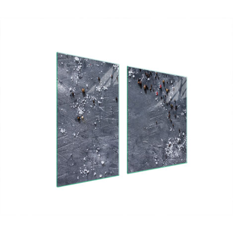 PIATTO IN VETRO e TAGLIERE 100x52 ARDESIA