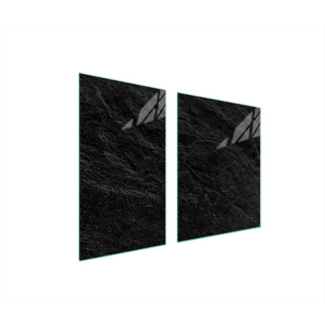 PIATTO IN VETRO e TAGLIERE 100x52 ARDESIA