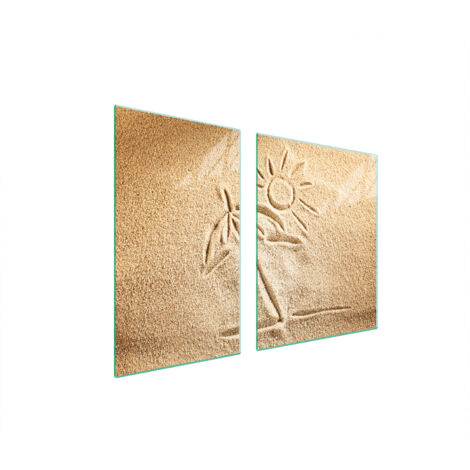 PIATTO IN VETRO e TAGLIERE 100x52 BEACH