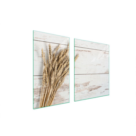 PIATTO IN VETRO e TAGLIERE 100x52 LEGNO