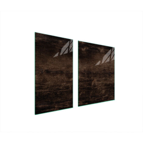 PIATTO IN VETRO e TAGLIERE 100x52 LEGNO