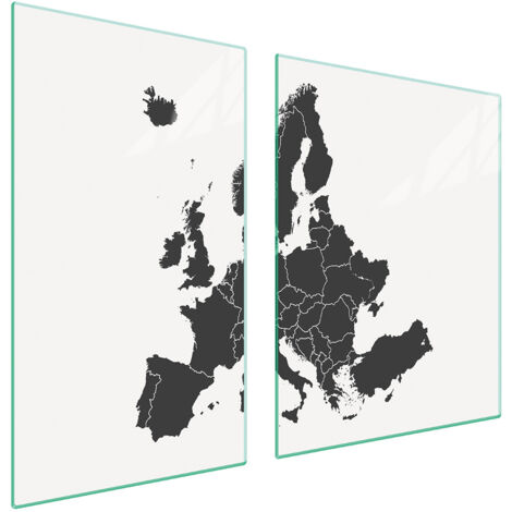 PIATTO IN VETRO e TAGLIERE 100x52 MAPPA