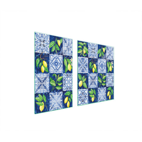 PIATTO IN VETRO e TAGLIERE 100x52 MOSAICO