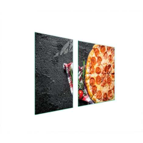 PIATTO IN VETRO e TAGLIERE 100x52 PIZZA