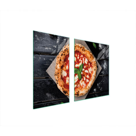 PIATTO IN VETRO e TAGLIERE 100x52 PIZZA