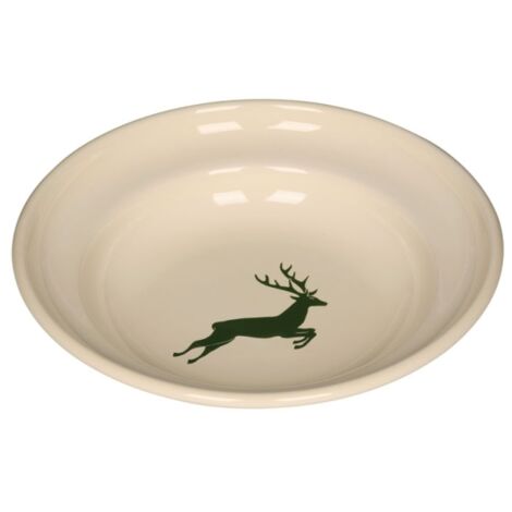 Piatto Riess profondo Ø22cm smalto verde cervo di campagna