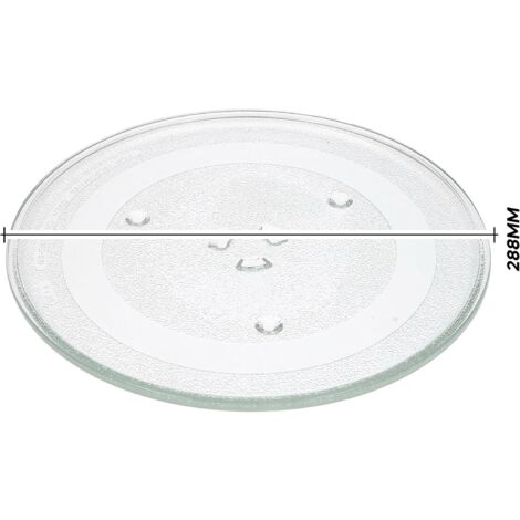 Piatto Vassoio Girevole in Vetro [ULTRA GLASS] Compatibile con Microonde Samsung a altri Marchi con Diametro 288 Millimetri, Qualità Garantita