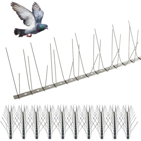 Oxeo – Pic anti-pigeon flexible 5m – Pointes en inox AISI 302 – Résistant aux UV – Protection 12 à 16 cm – Installation facile sur gouttières