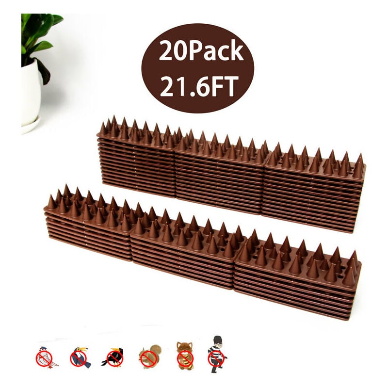 Ahlsen Pic Anti Pigeon, 6 Mètres Anti Pigeons pour Balcon Plastique Kit, Repulsif Oiseaux Pigeon Pic Anti Chat, pour Moineaux Hirondelles Corneilles